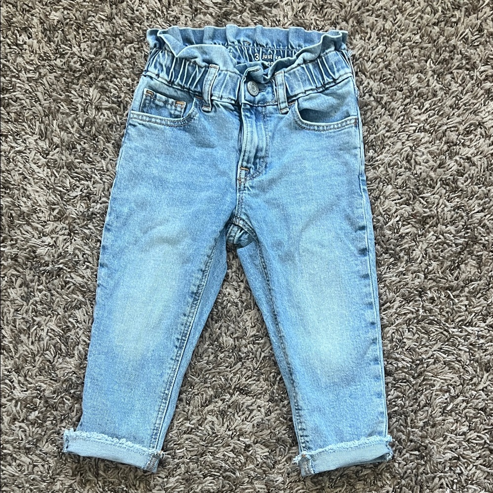 GAP Light Blue Paperbag Waist Kids Jeans